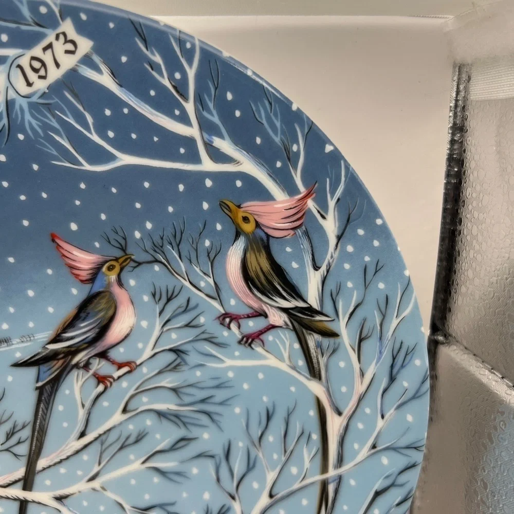 Haviland Limoges 1973 Four Calling Birds #4 Haviland France Plate